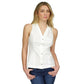 Women's Linen Sleeveless Button-Front Top