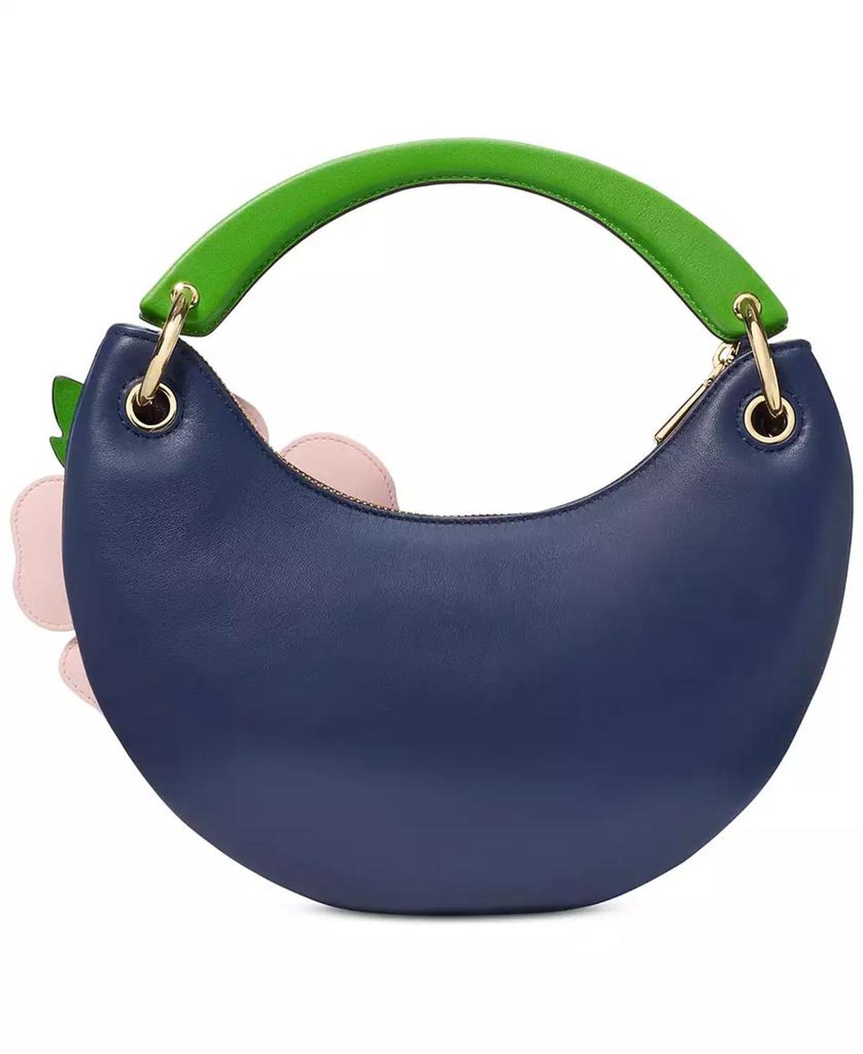 Expo Floral Small Leather Top Handle Bag