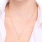 Gold-Tone Polished Mini Heart Pendant Necklace, 16" + 3" extender