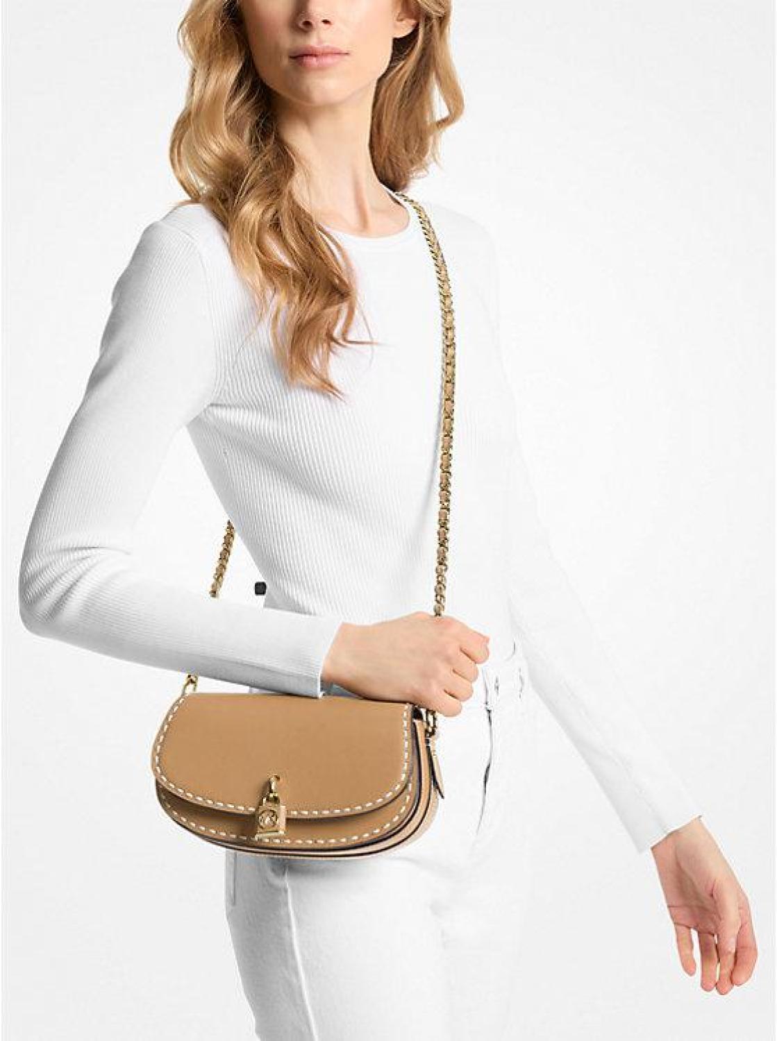 Mila Small Hand-Stitched Leather Shoulder Bag