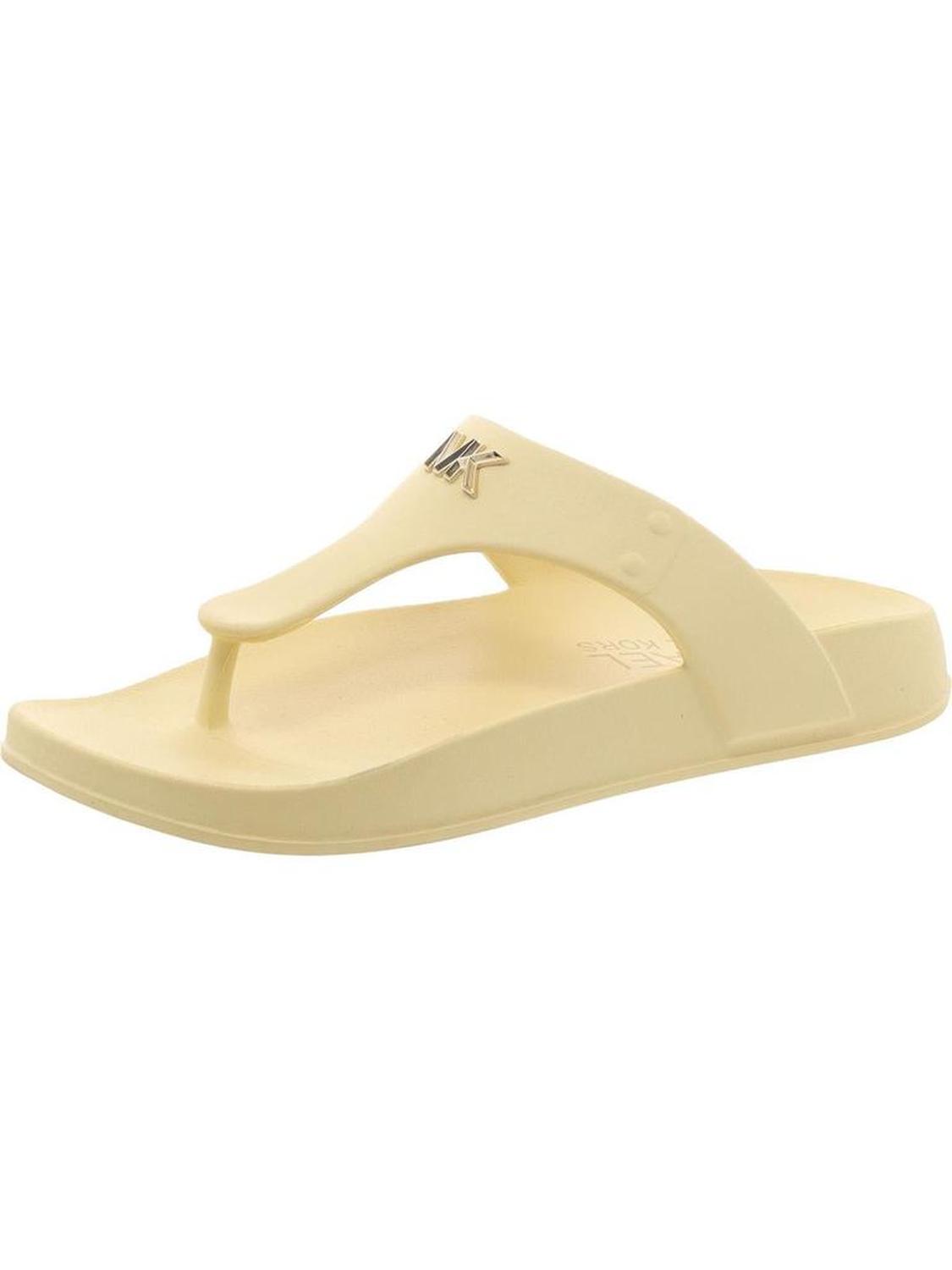 Linsey Womens Logo Rubber Thong Sandals