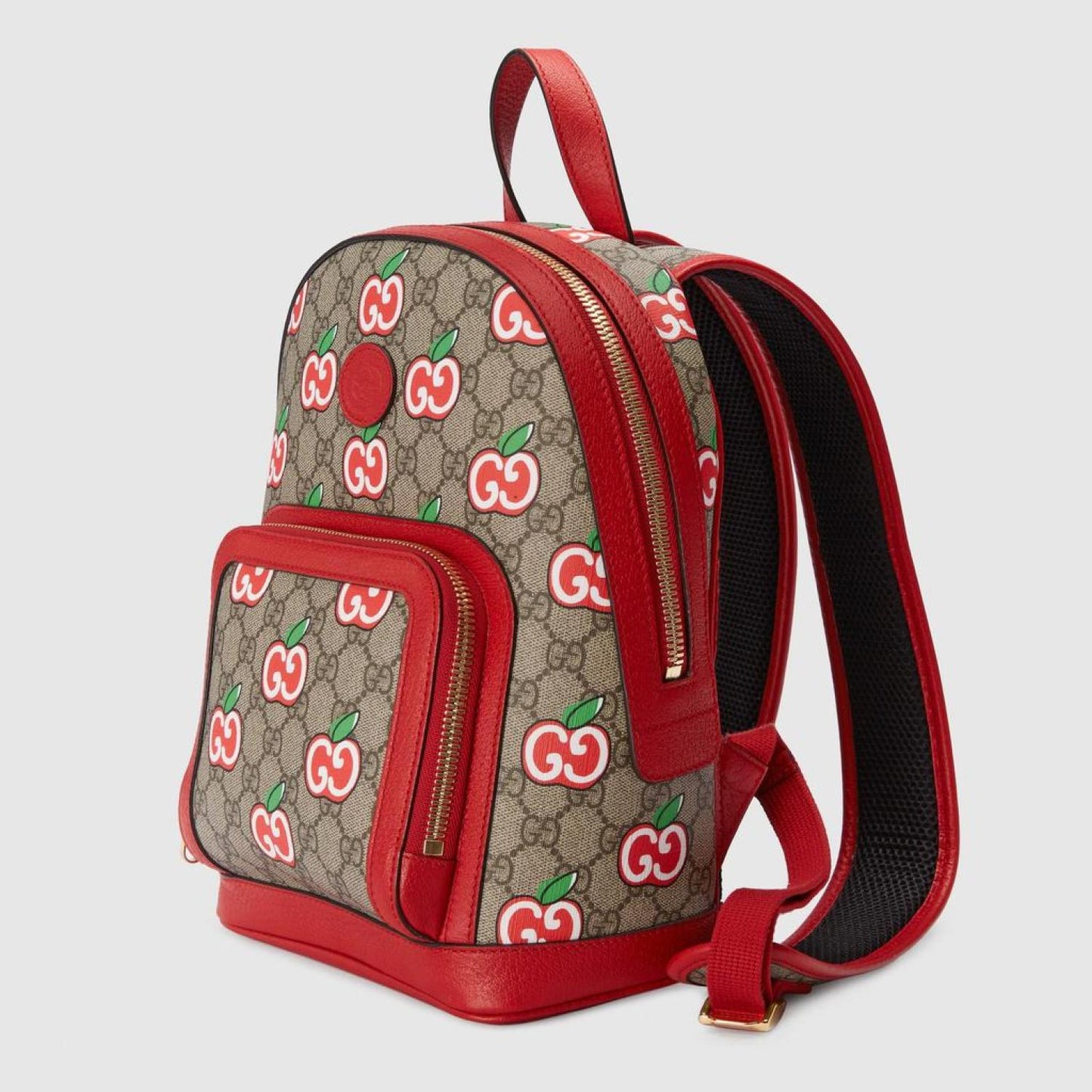 Gucci Gg Supreme Monogram Apple Small Backpack In