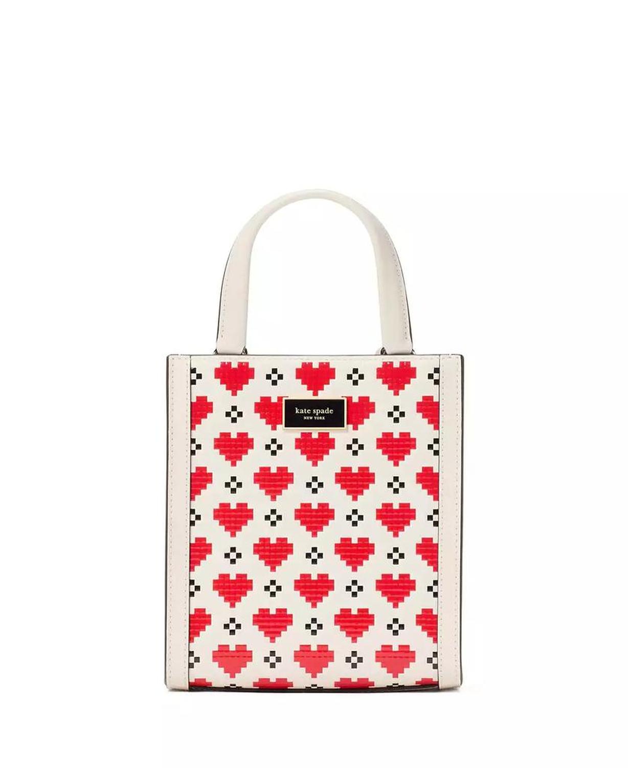 Manhattan Pixel Hearts Mini Tote Bag