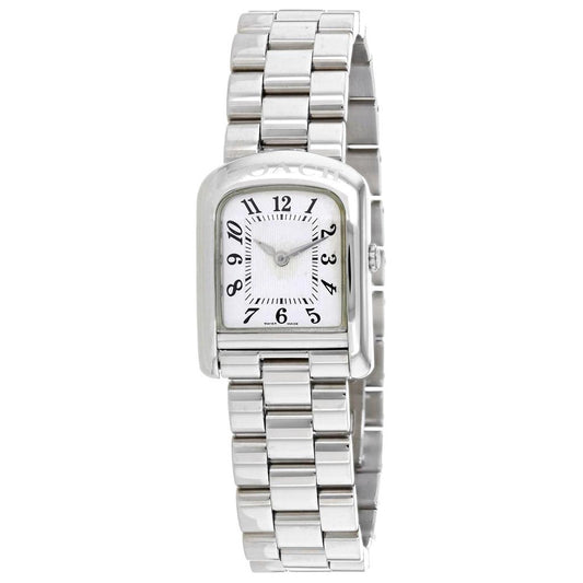 Coach Women's Silver Bracelet White Dial Watch