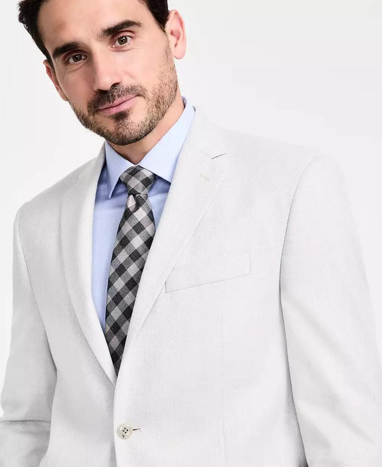 Men's Classic-Fit Herringbone Sport Coat