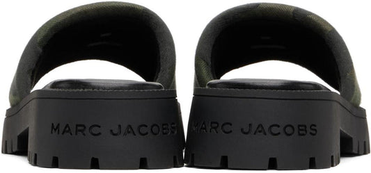 Khaki 'The Camo Jacquard Lug Sole Slide' Sandals