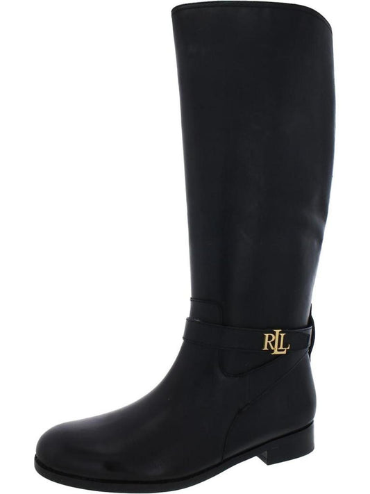 Brittaney Womens Leather Riding Knee-High Boots