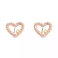 Faux Stone Signature Pavé Heart Stud Boxed Earrings