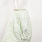 Crinkled Knee-Length Skirt in Mint Polyester