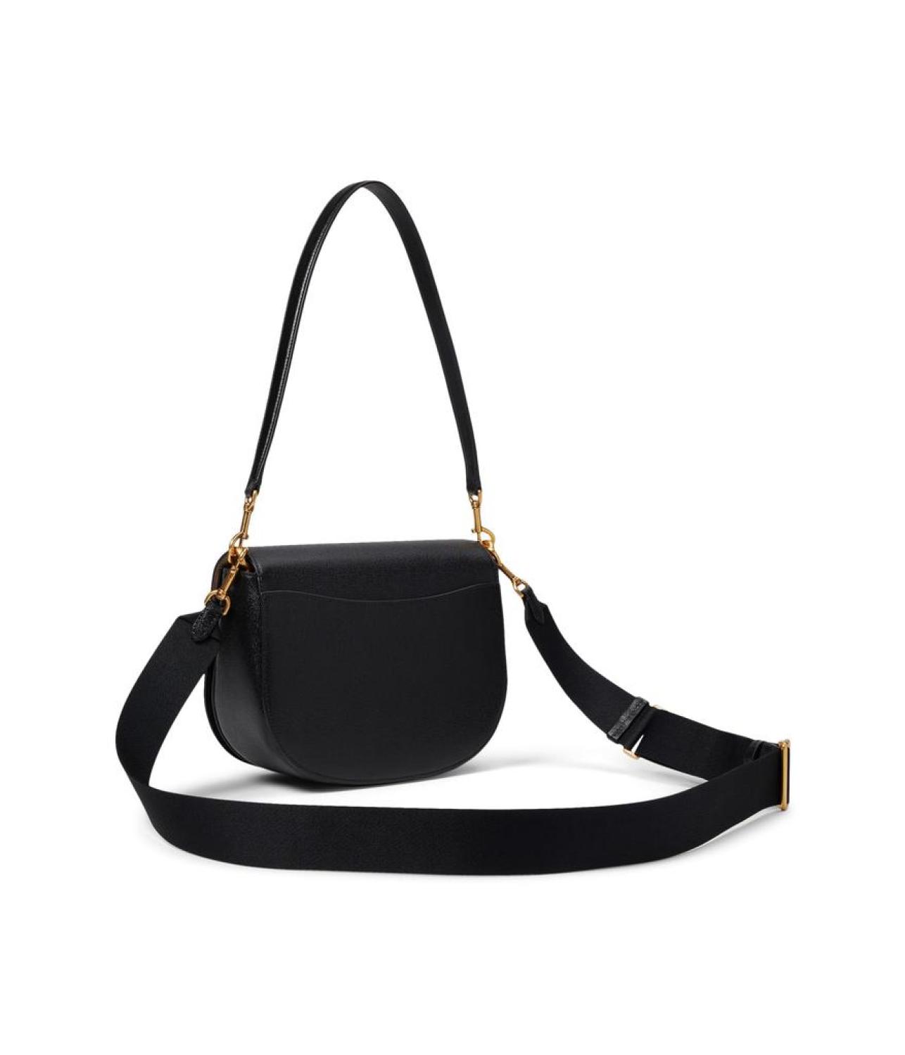 Katy Textured Leather Convertible Saddle Bag