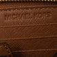 Michael Kors Leather Jet Set Zip Around Wristlet Wallet