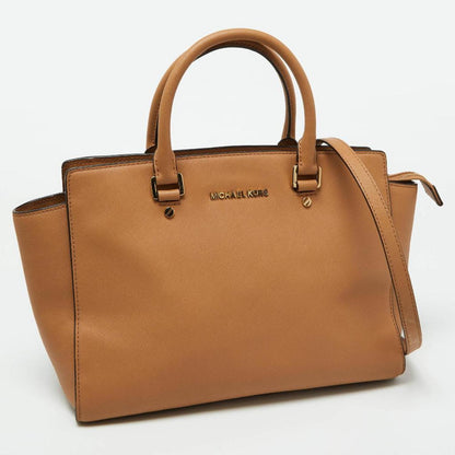 Michael Kors Tan Leather Medium Selma Tote