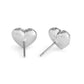 Faux Stone Signature Quilted Heart Stud Earrings