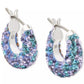 Pop of Joy Pavé Shiny Puffy Huggie Hoop Earrings, 0.62"