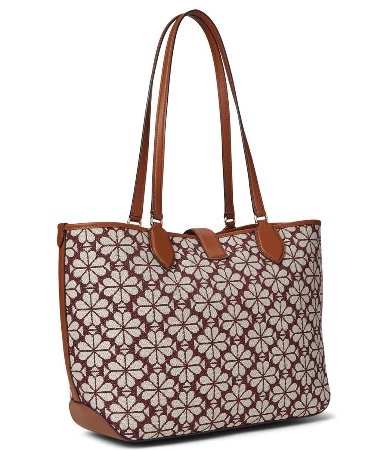 Spade Flower Jacquard Medium Open Tote