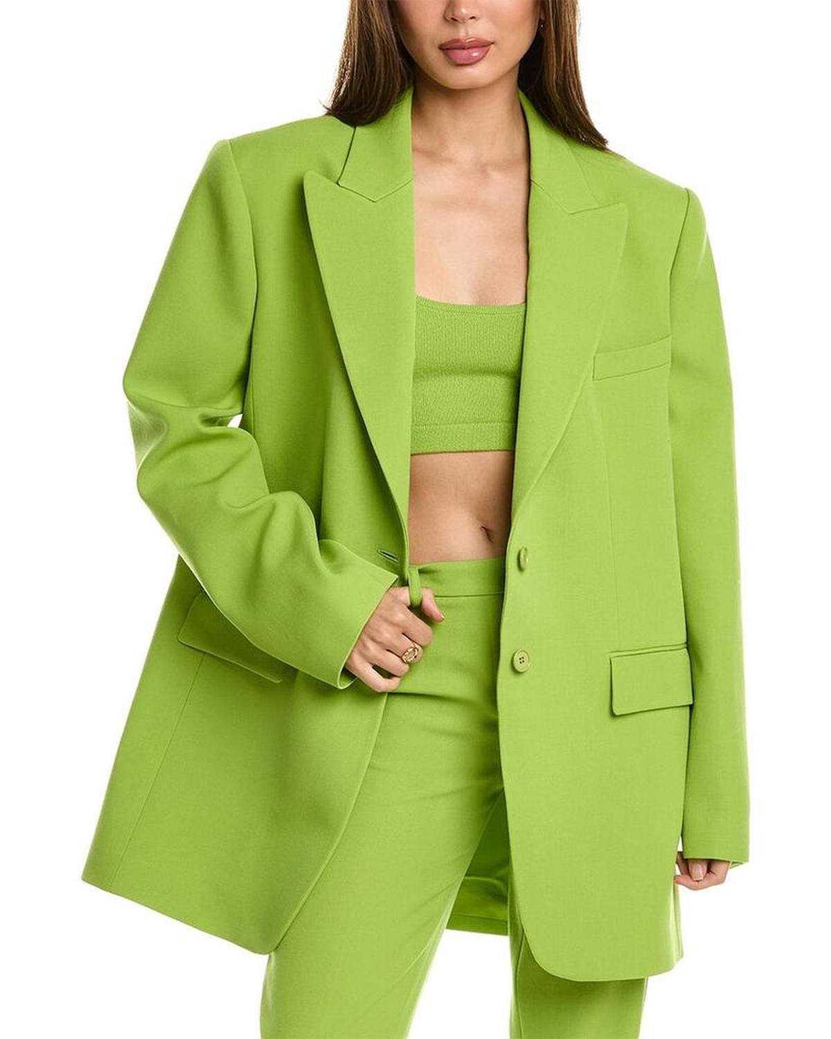 Michael Kors Collection Gabardine Wool Boyfriend Blazer