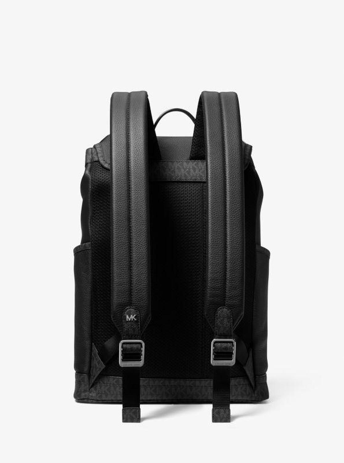 Hudson Leather and Signature Logo Backpack