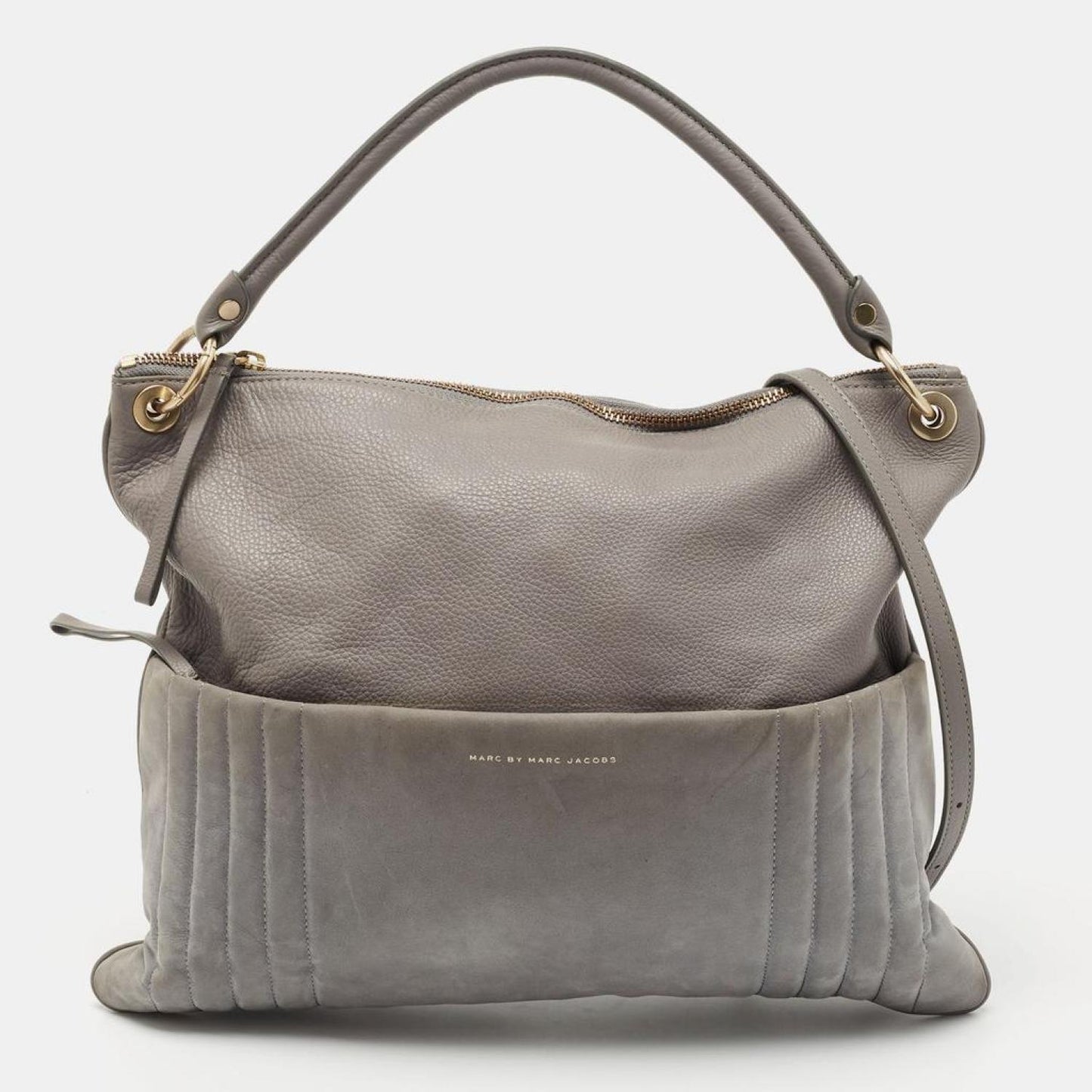 Marc By Marc Jacobs Suede And Leather Shoulder Bag