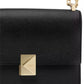 Deco Pebbled Leather Chain Shoulder Bag