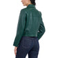 Women's Leather Zip-Front Coat