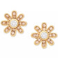 Gold-Tone Bursting Blooms Stud Earrings