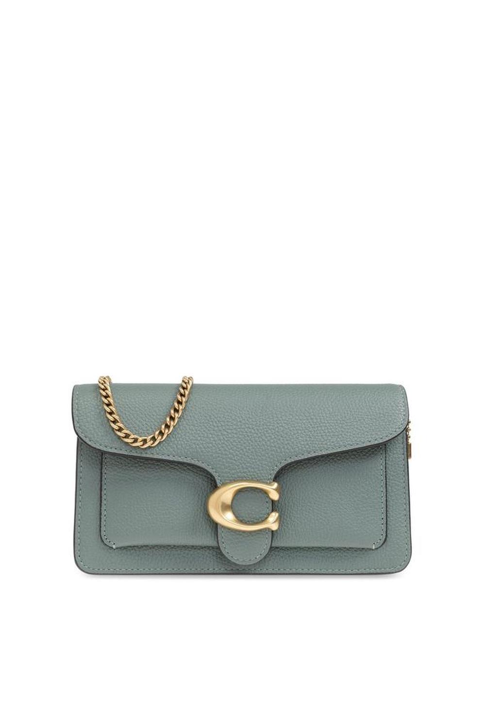 Coach Tabby Logo Plaque Chain Clutch Bag