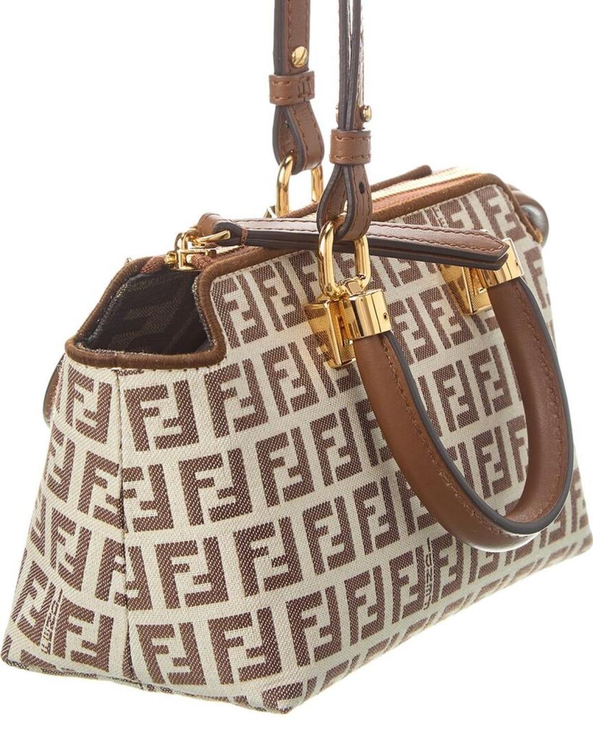 FENDI By The Way Mini FF & Leather Shoulder Bag