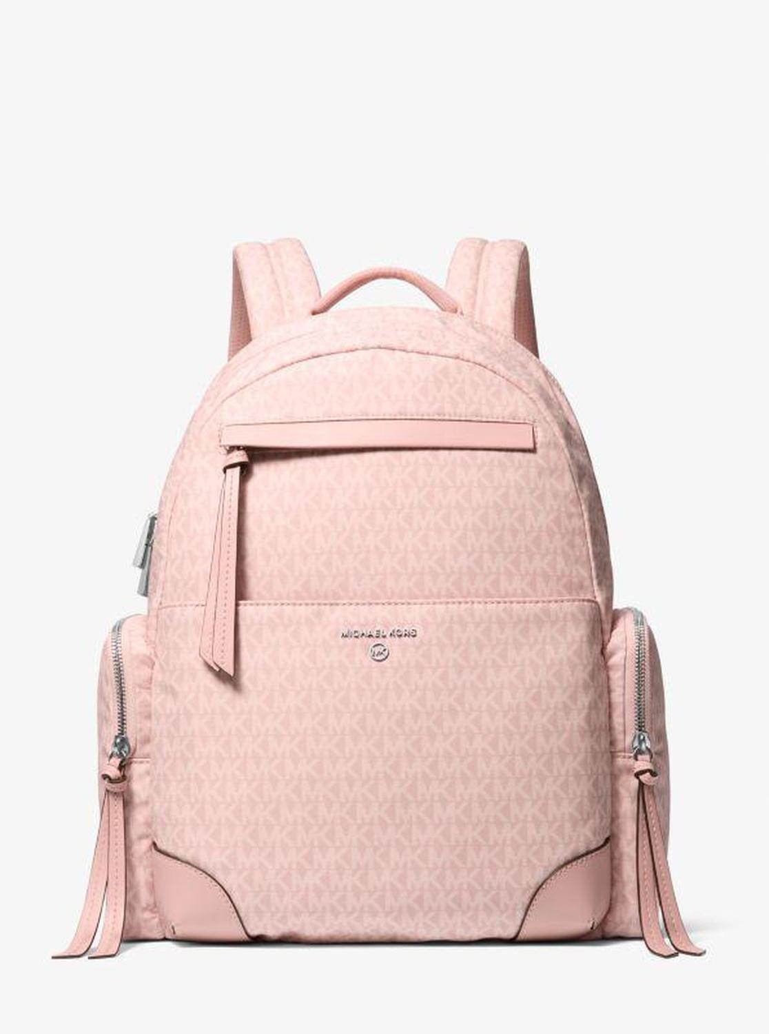 Prescott Large Signature Logo Print Woven Backpack