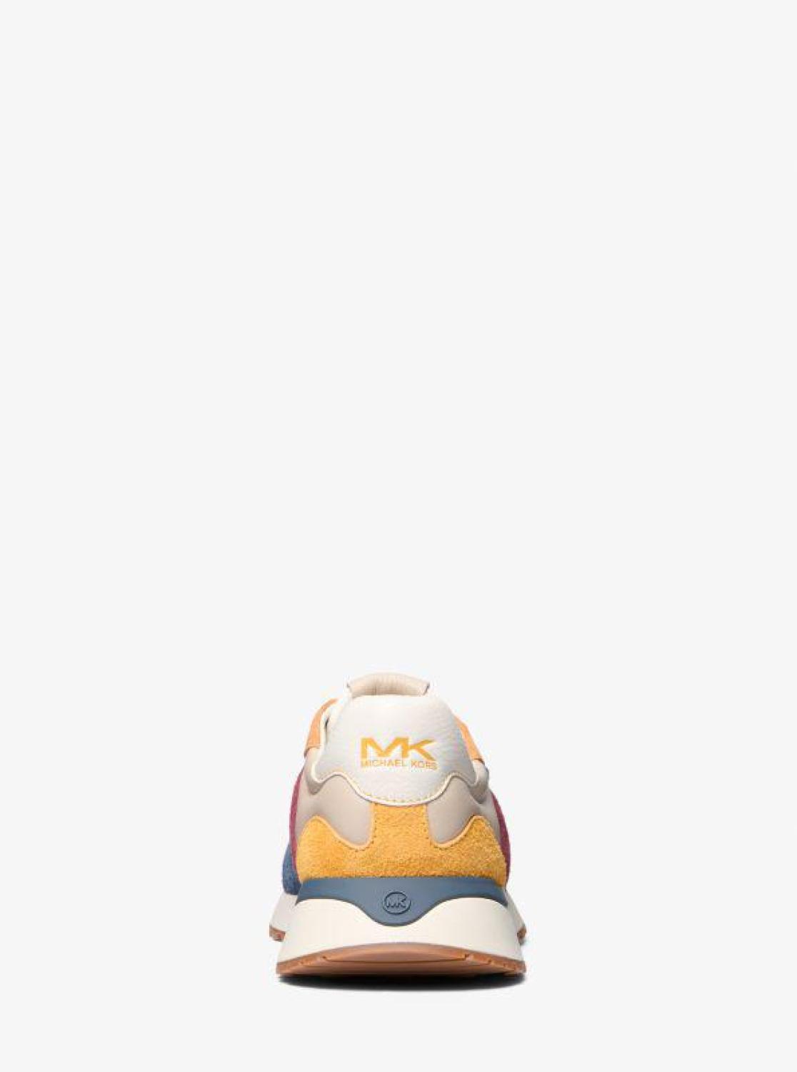 Dax Color-Block Leather and Suede Trainer