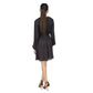 Women's Snakeskin-Print Plisse Long-Sleeve Dress