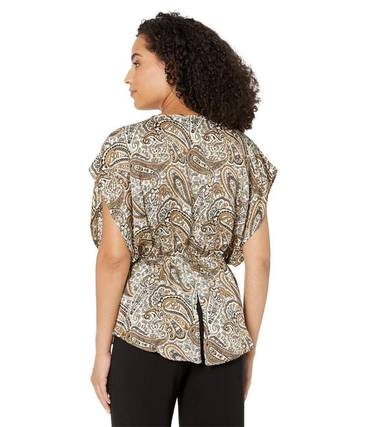 Paisley Flounce Hem Top