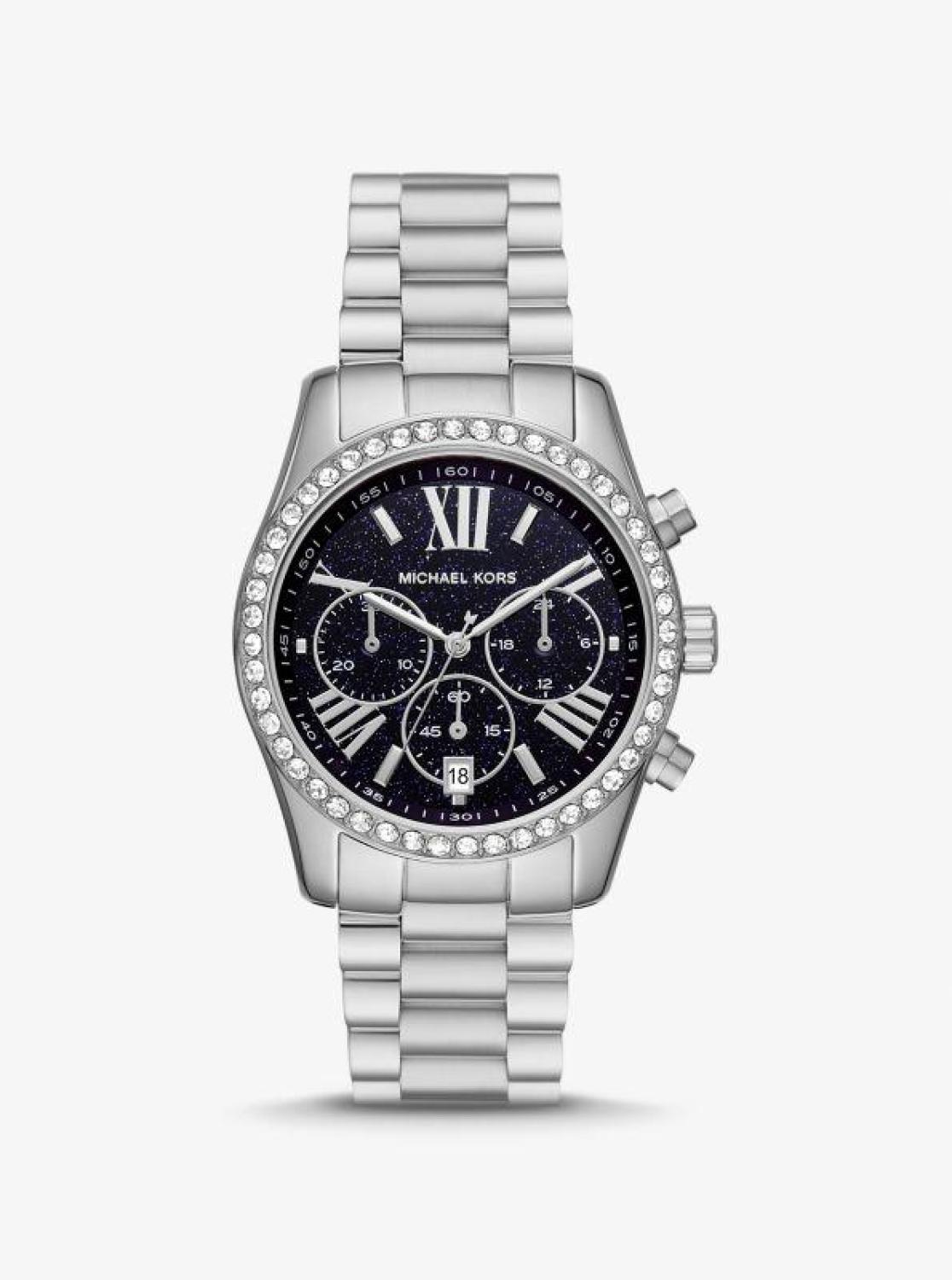 Lexington Pavé Silver-Tone Watch