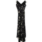 Polo by Ralph Lauren Spaghetti-strap Floral-print Maxi Day Dress in Black Mulberry Silk