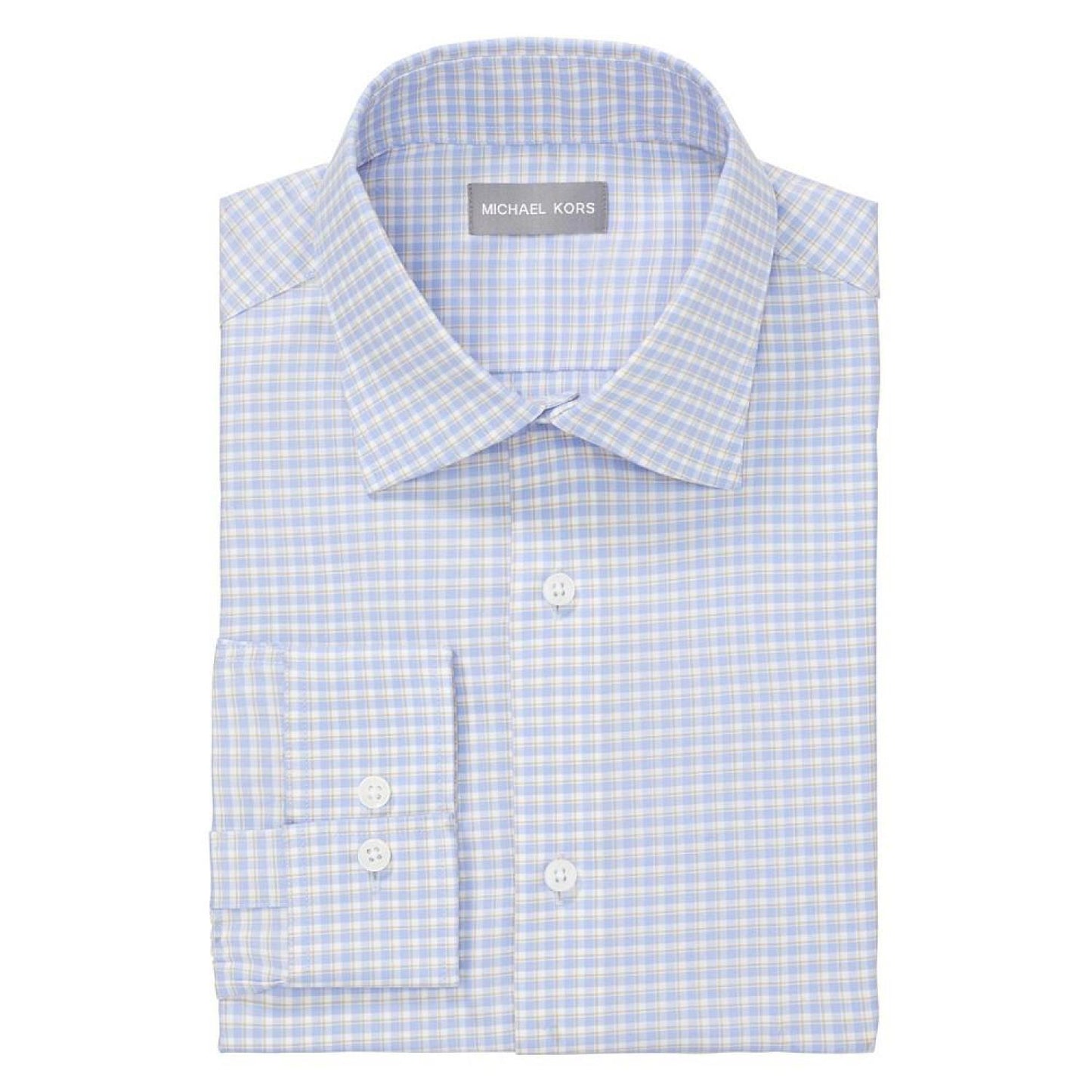 Men's Regular Fit Comfort Stretch Check Dress Shirt