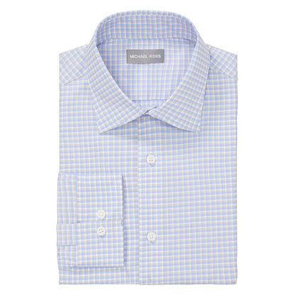 Men's Regular Fit Comfort Stretch Check Dress Shirt