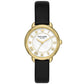 Women's Lily Avenue Black Leather Watch 34mm