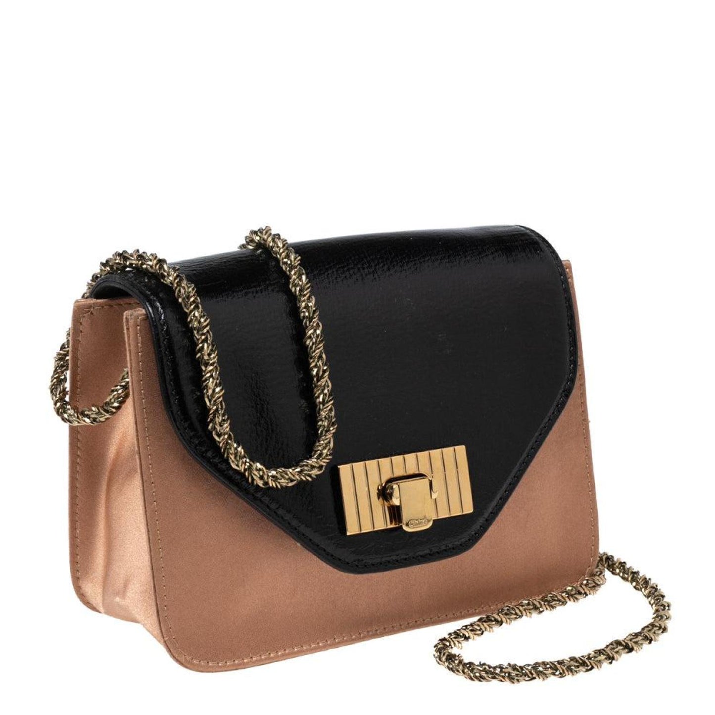 Chloe  Leather And Satin Mini Sally Shoulder Bag