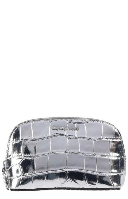 Michael Kors Empire Small Metallic Embossed Travel Pouch