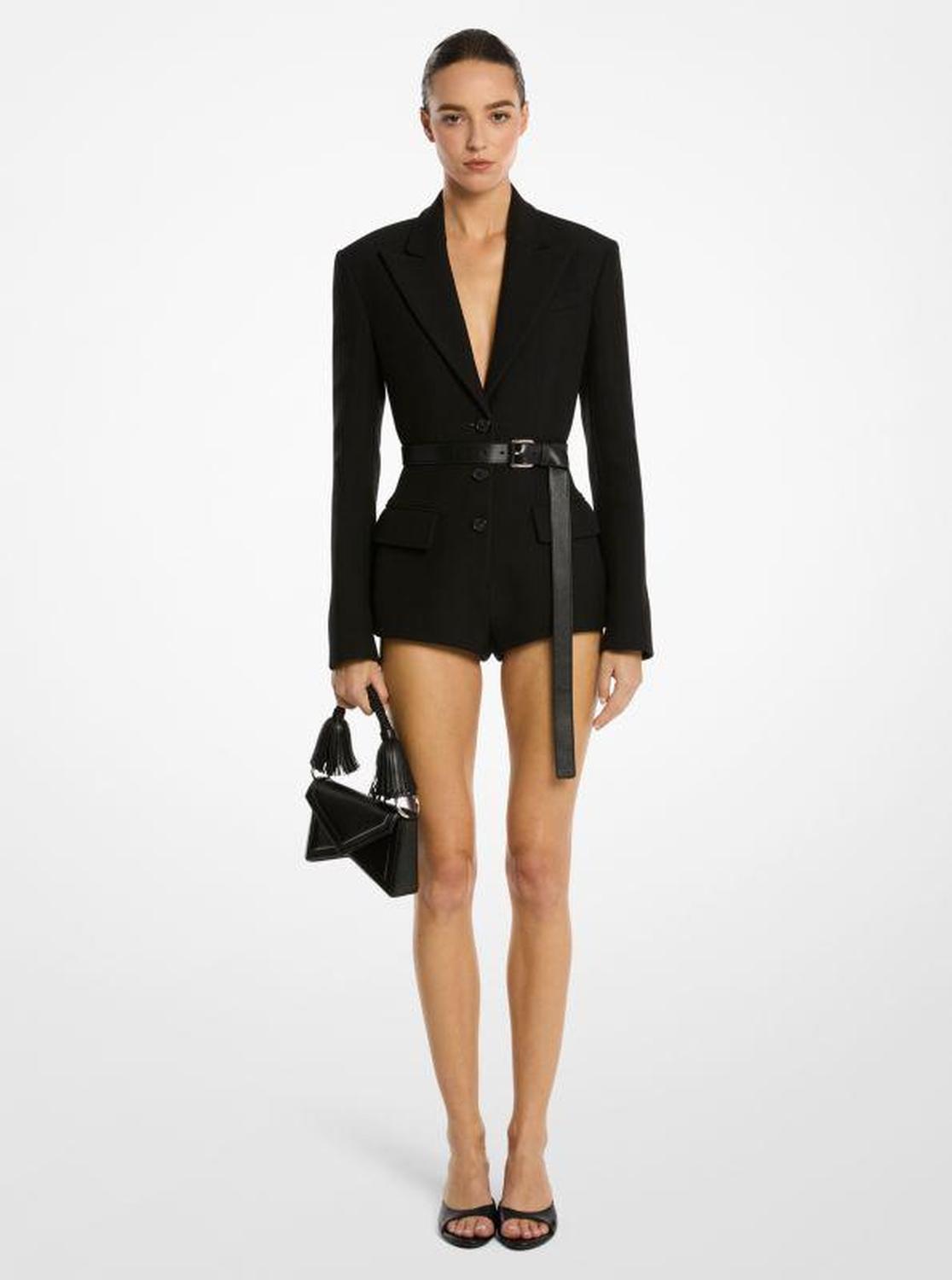 Wool Gabardine Jacket Romper