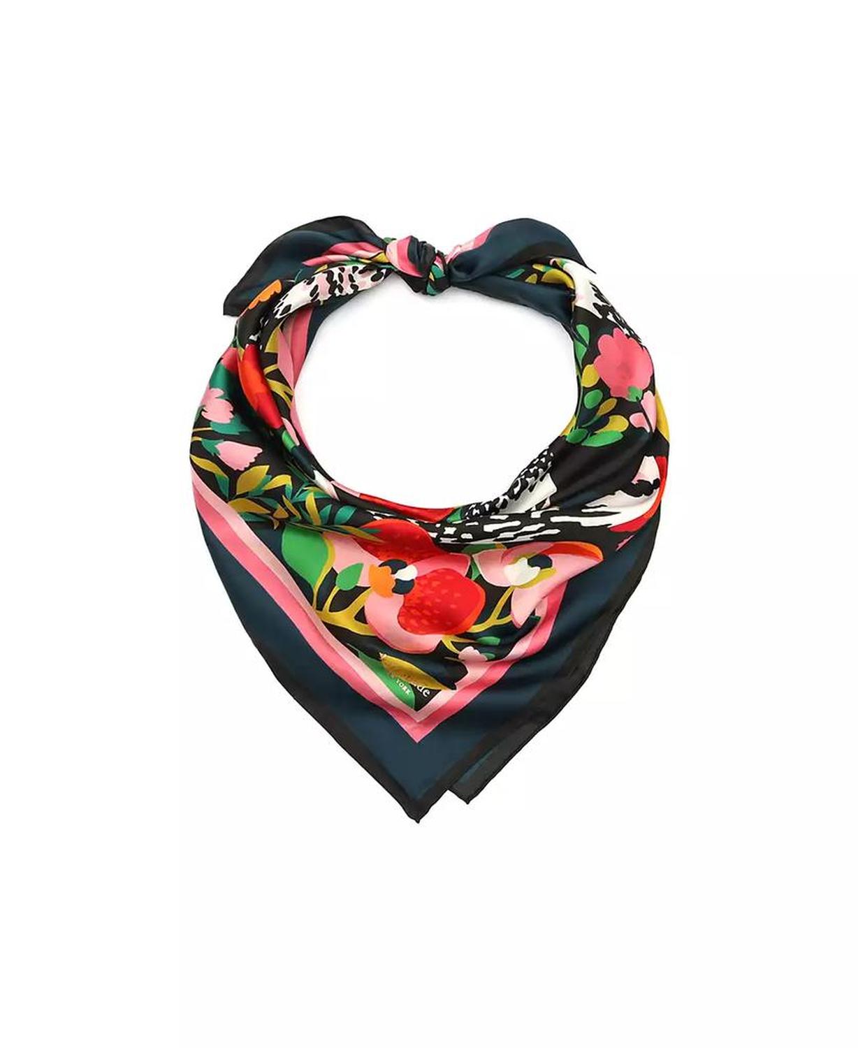 Women's Garden Snake Silk Square Scarf