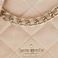 Kate Spade Beige Quilted Leather Mini Emerson Place Vivenna Shoulder Bag