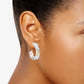 Silver-Tone Shine Me Up Medium Hoop Earrings, 1.25"