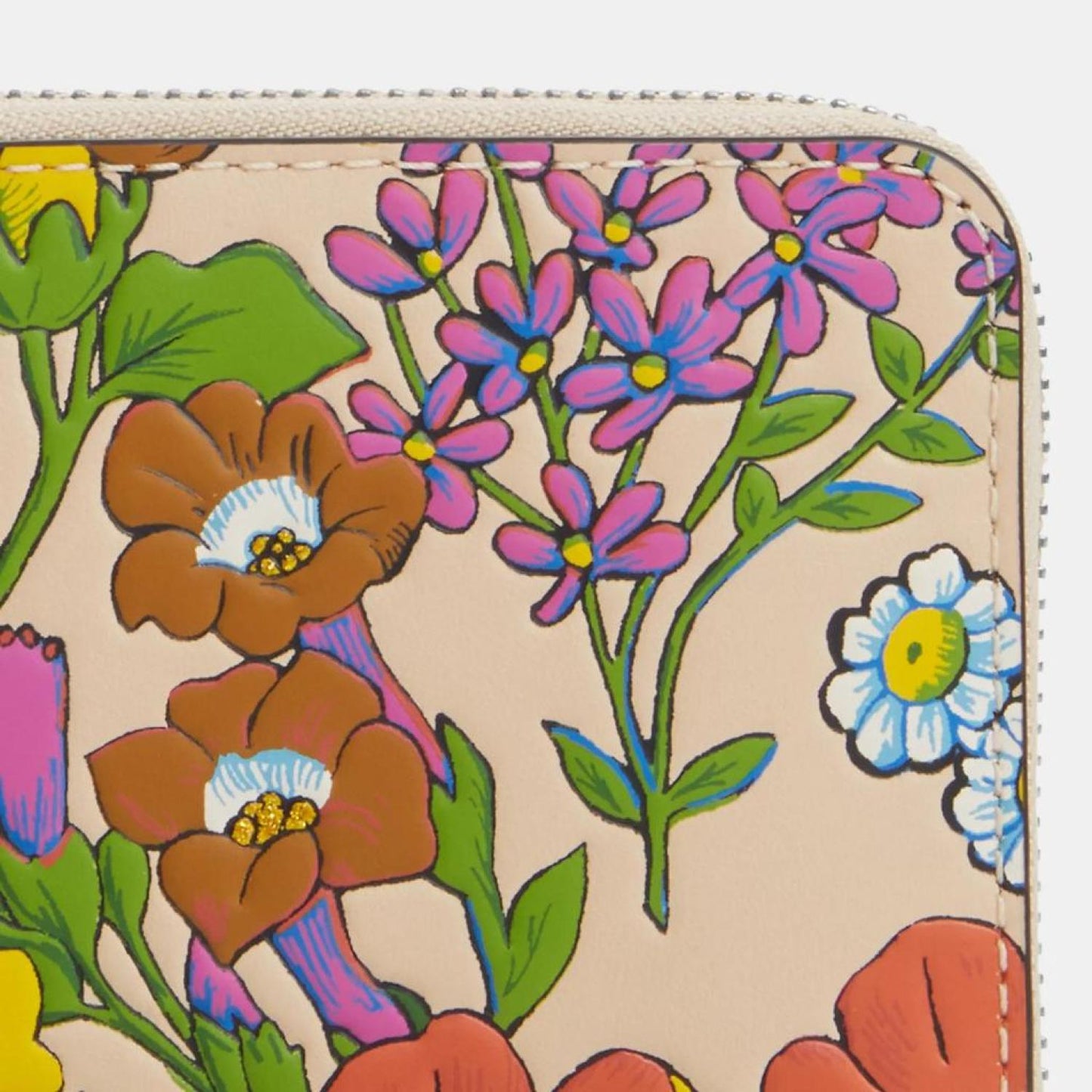 Coach Outlet Long Zip Around Wallet With Floral Print