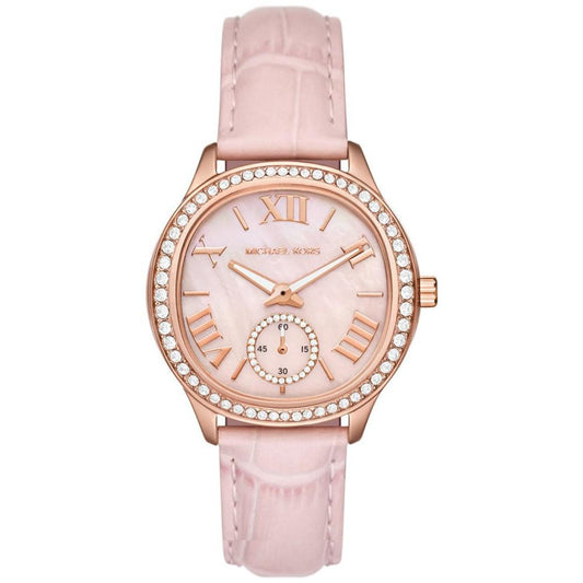 Women's Sage Three-Hand Blush Croco Embossed Leather Watch 38mm