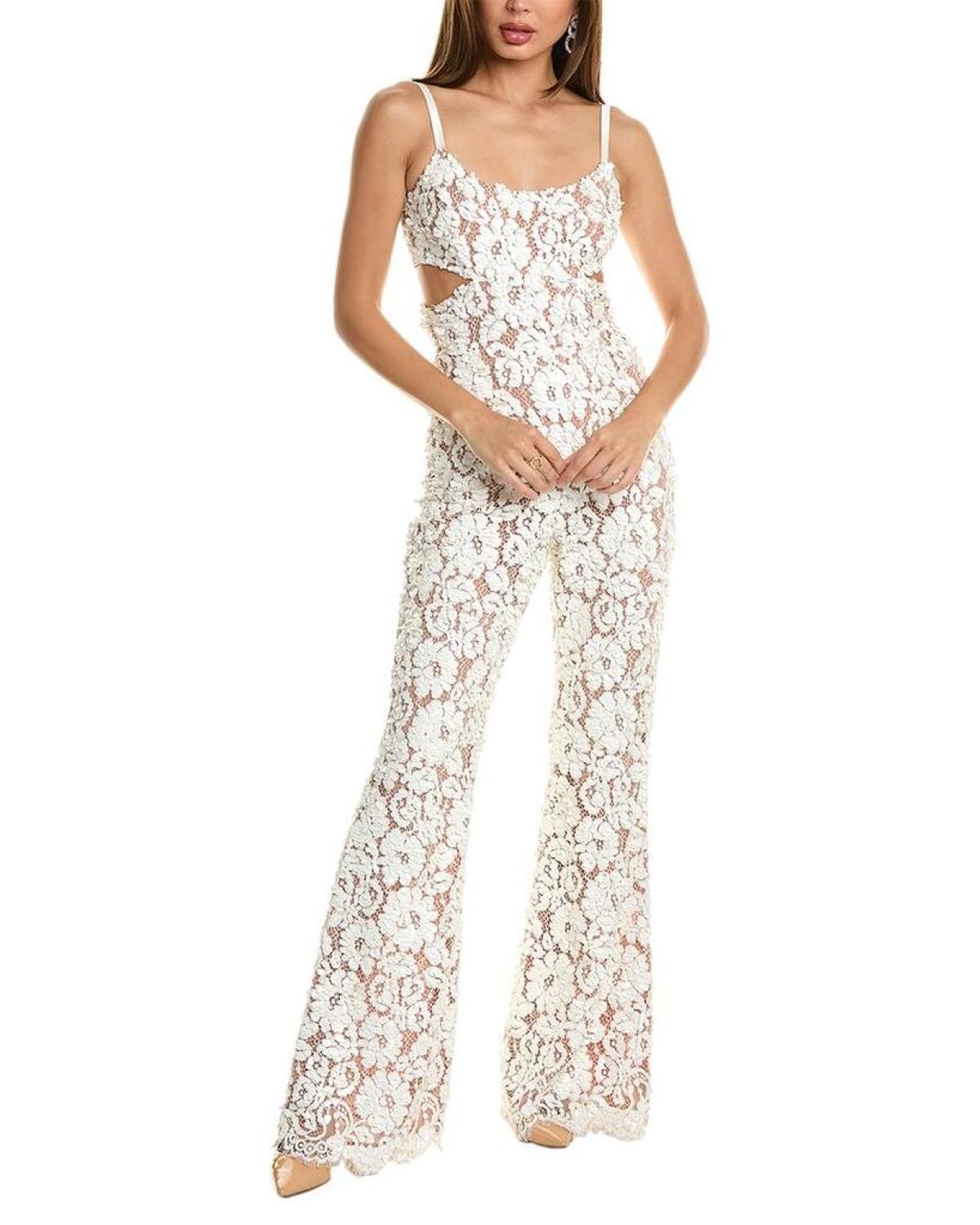 Michael Kors Collection Sequin Lace Silk-Lined Jumpsuit