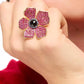 Gold-Tone Cubic Zirconia Flower Statement Ring