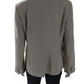 Women's Collared Long Sleeves Line Two Button Blazer Beige