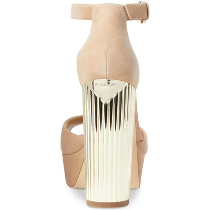 Porter Womens Suede Almond Toe Platform Heels