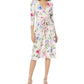 Floral Surplice Jersey Dress