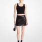 Crocodile Embossed Mini Skirt